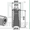 Greiferzinken gebogen 600mm M20x1.5mm Profil Vierkant 30/30
