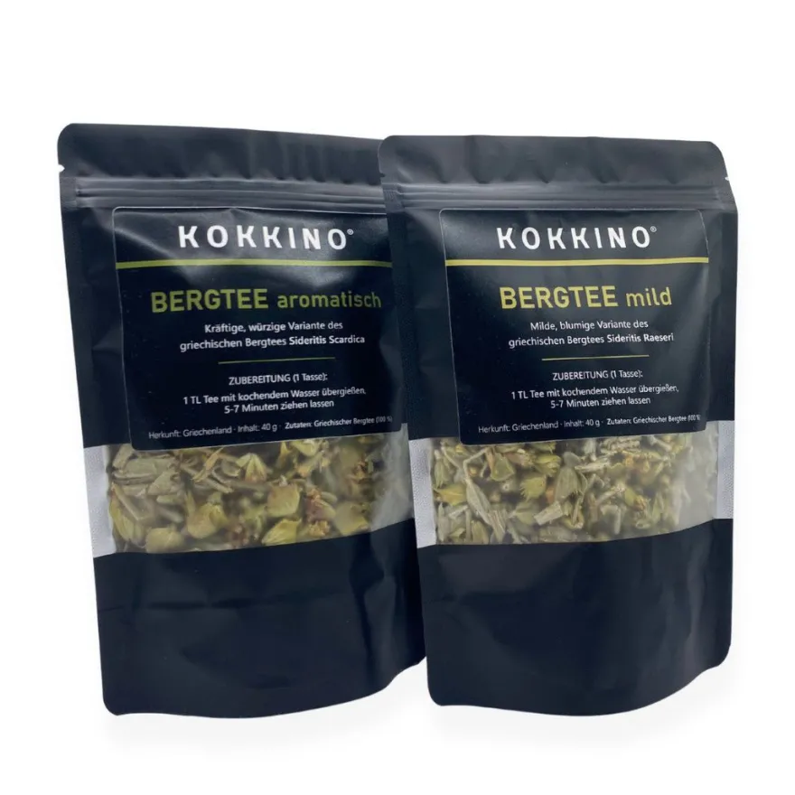 Griechischer Bergtee (Sideritis) - mild oder aromatisch | 1er & 2er Pack | Kokkino