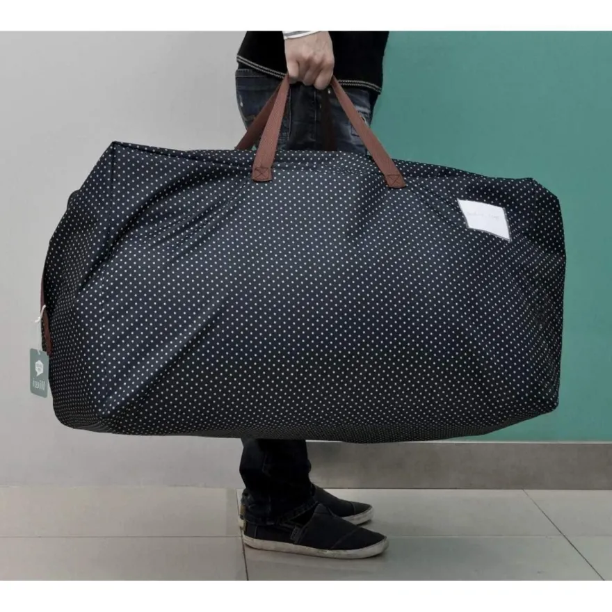 Großer Aufbewahrungsbeutel Blau 100L Organizer Taschen 2er Set