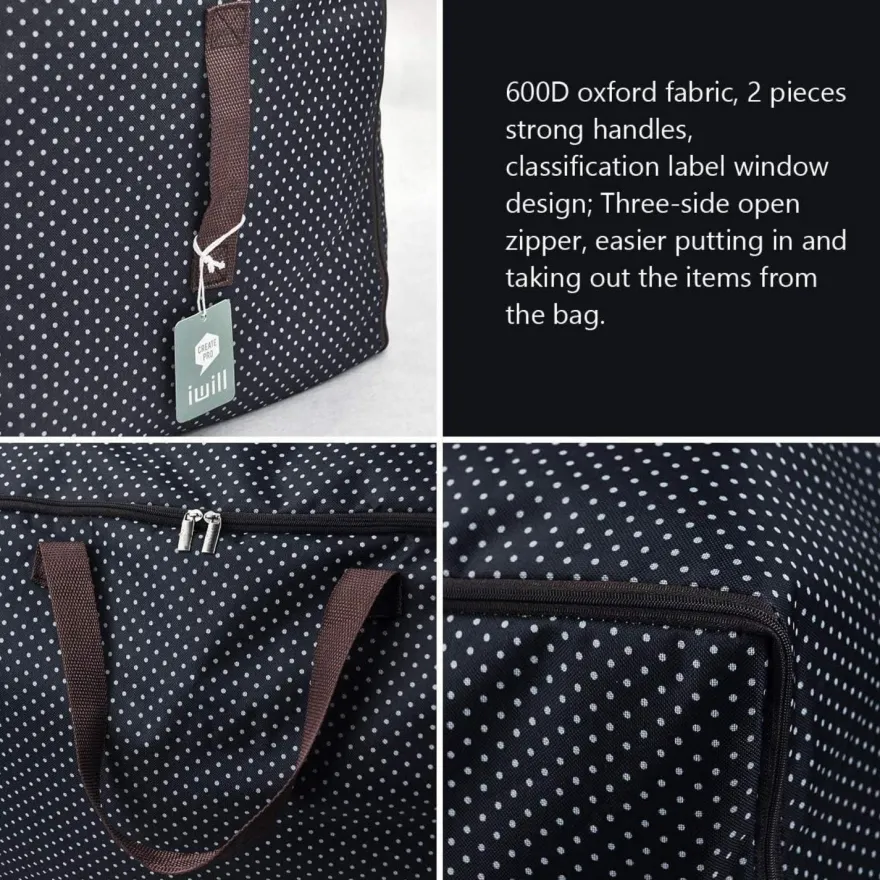 Großer Aufbewahrungsbeutel Blau 100L Organizer Taschen 2er Set