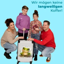 Großer Koffer - 90 Liter - Frosch - Grün - Aquarell - Tiere - Trolley - Reisekoffer