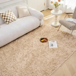 Großer Shaggy Teppich Wohnzimmer weicher Schlafzimmer Teppiche waschbar Gegend
