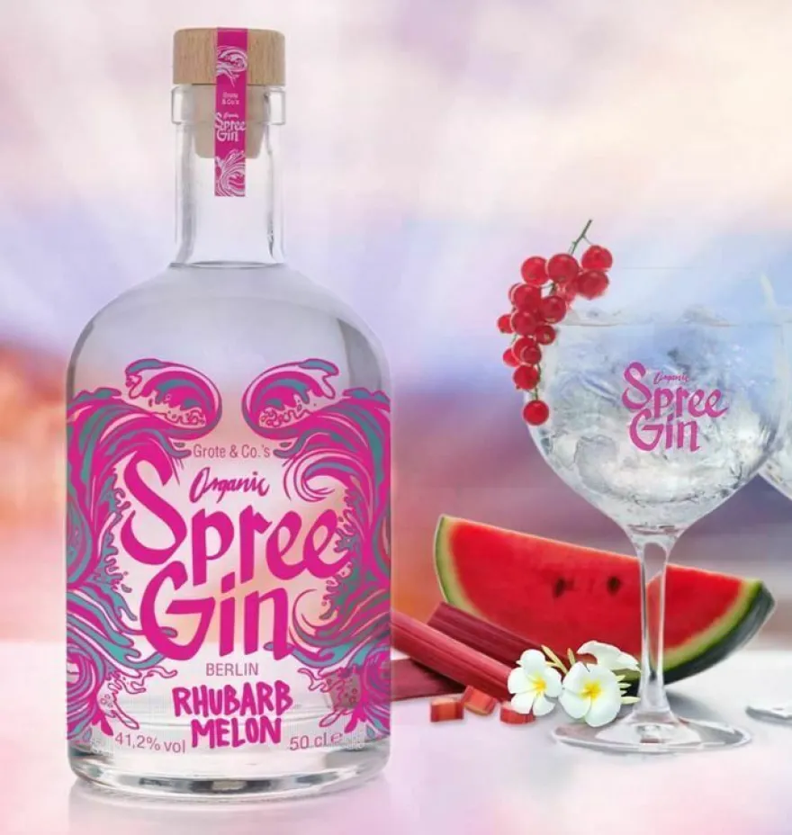 Grote Organic Spree Gin Rhubarb Melon, 0,5 l, 41,2 % vol.