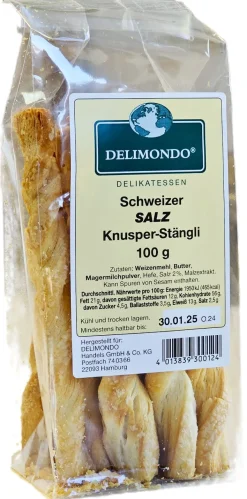 100g Schweizer Blätterteig Stängli Knabberei