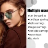 16G Tragus Helix Ohrringe Set Chirurgenstahl CZ Herz Stern Mond Blatt 12er