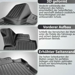 Gummimatten Fussmatten fur HONDA HR-V 2016- 2. gen Wagen 4tlg