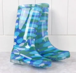 Gummistiefel Regen Gummi Print Damen Wellie Modern Stiefel Garten Schuhe