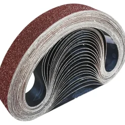 GZKTY Schleifbänder 30 x 533 mm, 25 Stück Set, 5 Körnungen (80/120/150/240/400)