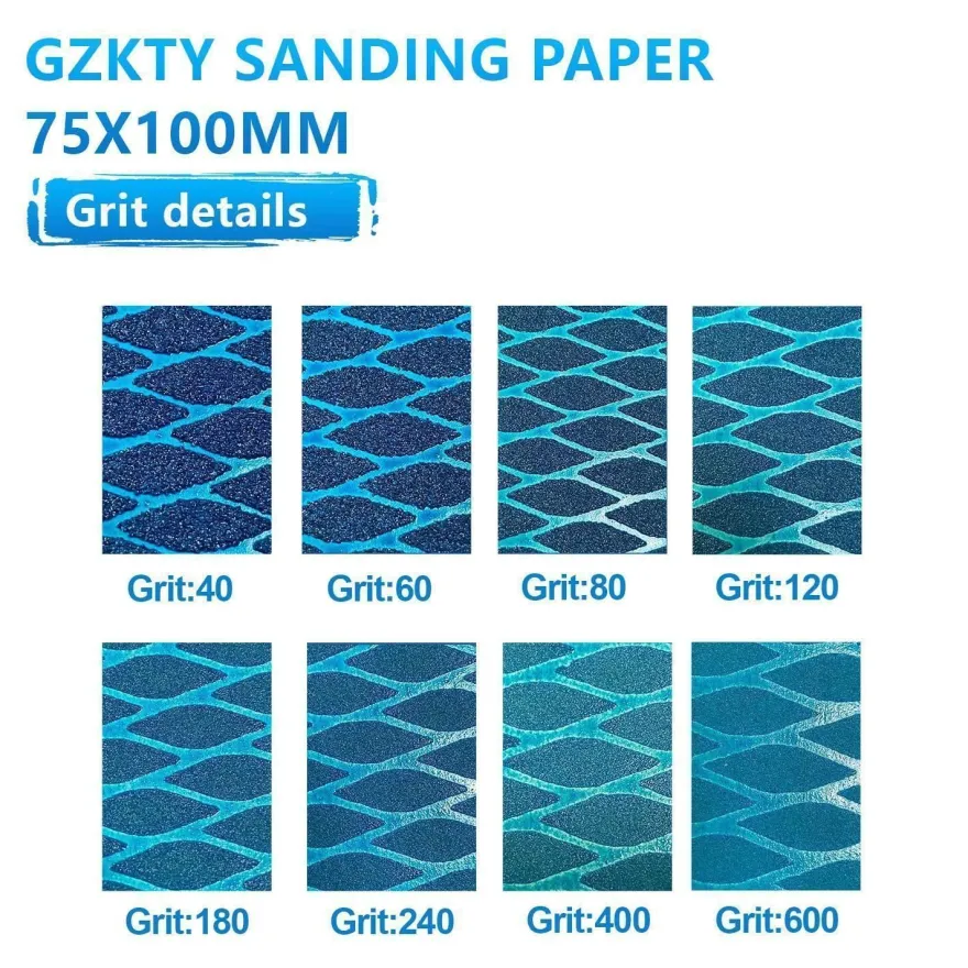 GZKTY Schleifpapier Klett 75x100mm, 180 Körnung, 120 Stück für Schwingschleifer