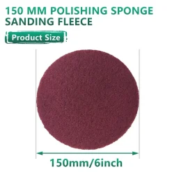 GZKTY 6Stk Schleifvliese 150 mm Klett, P150-180 Körnung für Exzenterschleifer