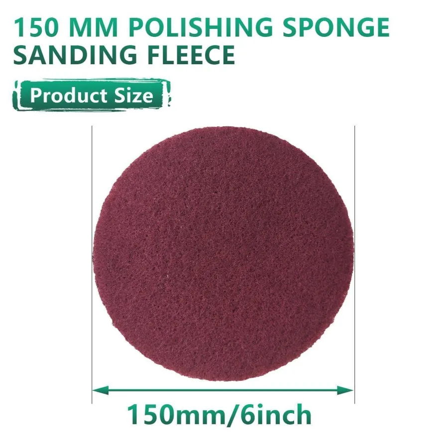GZKTY 6Stk Schleifvliese 150 mm Klett, P150-180 Körnung für Exzenterschleifer