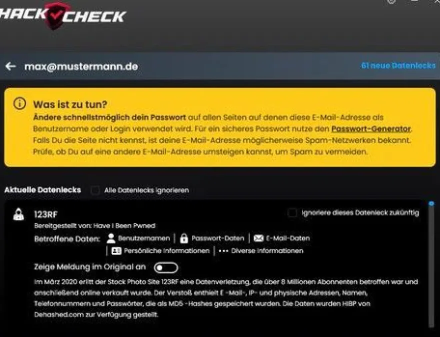 Hack Check 2026 - Online Hintergrundwächter - Abelssoft - PC Download Version