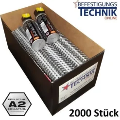 20° Haftennägel 2,8x25mm Ring rostfrei Gas für Würth WO-HN 28/35 KMR R20/35-64 R20/35
