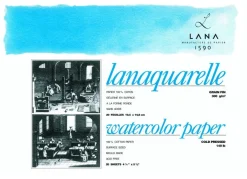 Hahnemühle Lanaquarelle Aquarellblock matt 100% Hadern, 300g/m², 20 Blatt