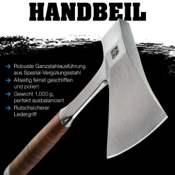 HALDER Handbeil Ganzstahl in Holzbox