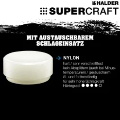 HALDER Supercraft Vorschlaghammer Ø 100 mm rückschlagfrei mit 3-Komponentenstiel