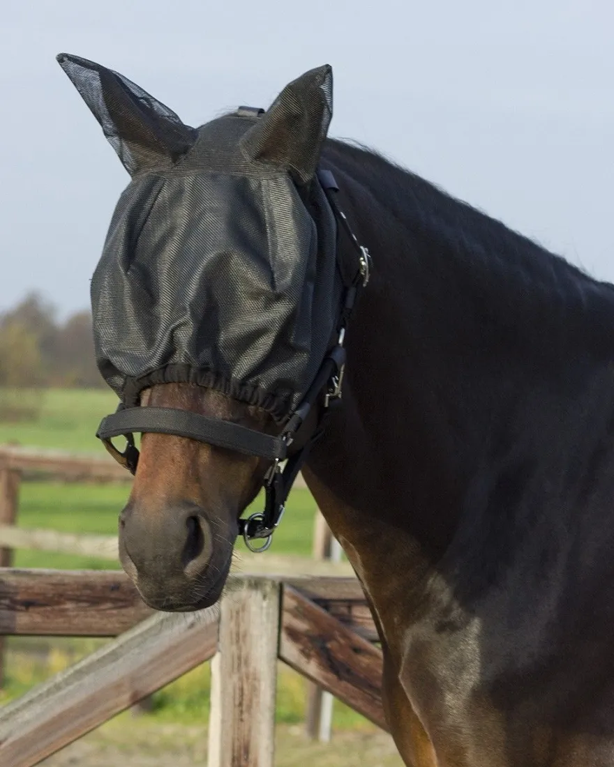 Halfter mit abnehmbarer Fliegenmaske mit Ohren, Full