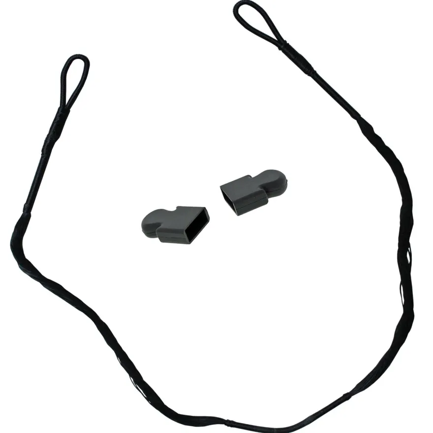 Haller Ersatzsehne schwarz 74 cm für Armbrustgewehr mit 2 Endkappen