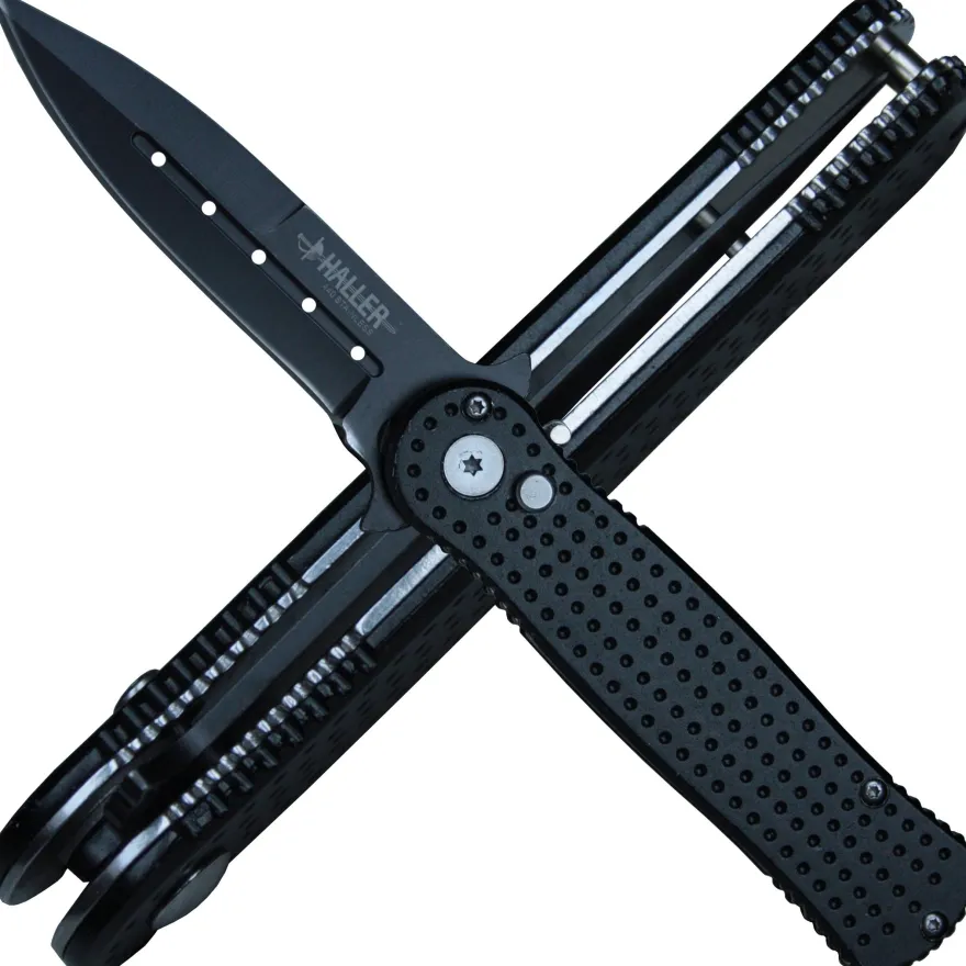 Haller Springmesser mit Sicherung Leichtmetallgriff mit Gürtelclip (ab 18)
