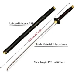 Halloween Cosplay Roronoa Zoro Sword One Piece Katana Samurai Prop
