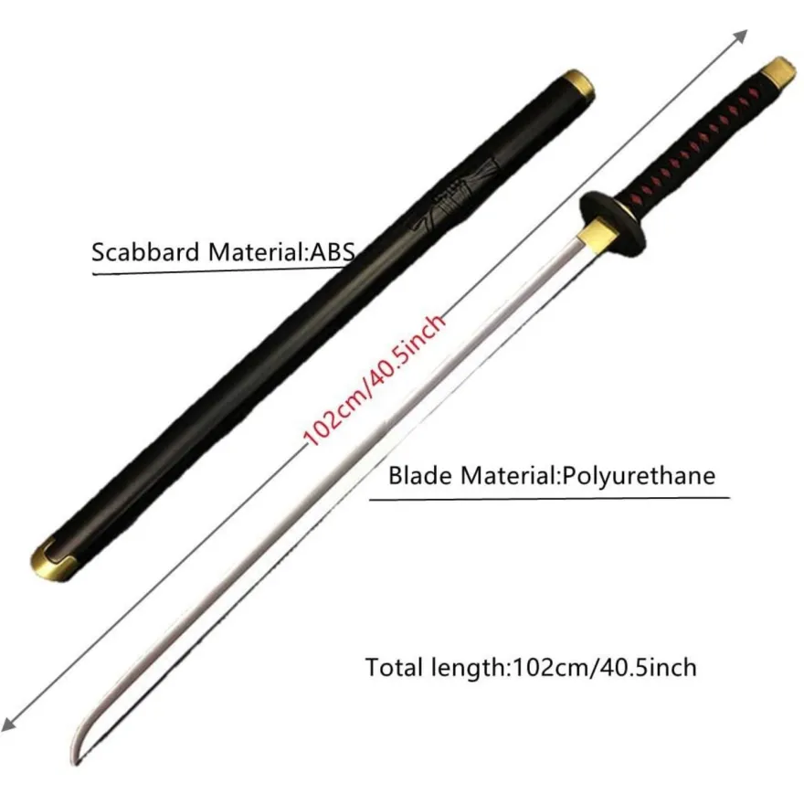 Halloween Cosplay Roronoa Zoro Sword One Piece Katana Samurai Prop