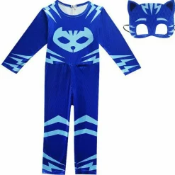 Halloween Kinder Cosplay PJ Masks Kostume Eulette, Catboy oder Gecko Overalls