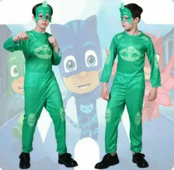 Halloween Kinder Cosplay PJ Masks Kostume Eulette, Catboy oder Gecko Overalls