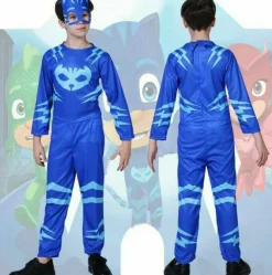 Halloween Kinder Cosplay PJ Masks Kostume Eulette, Catboy oder Gecko Overalls