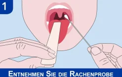 Halsschmerzen Heimtest 1 Stück - Streptokokken A Test für Zuhause