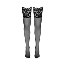 Halterlose Strümpfe S M L XL Damen Nylons Spitze Silikon stockings