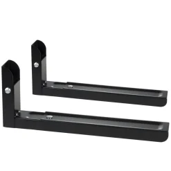 Halterung Wandhalterung für Mikrowellen Grillofen Backofen bis 30 kg Schwarz