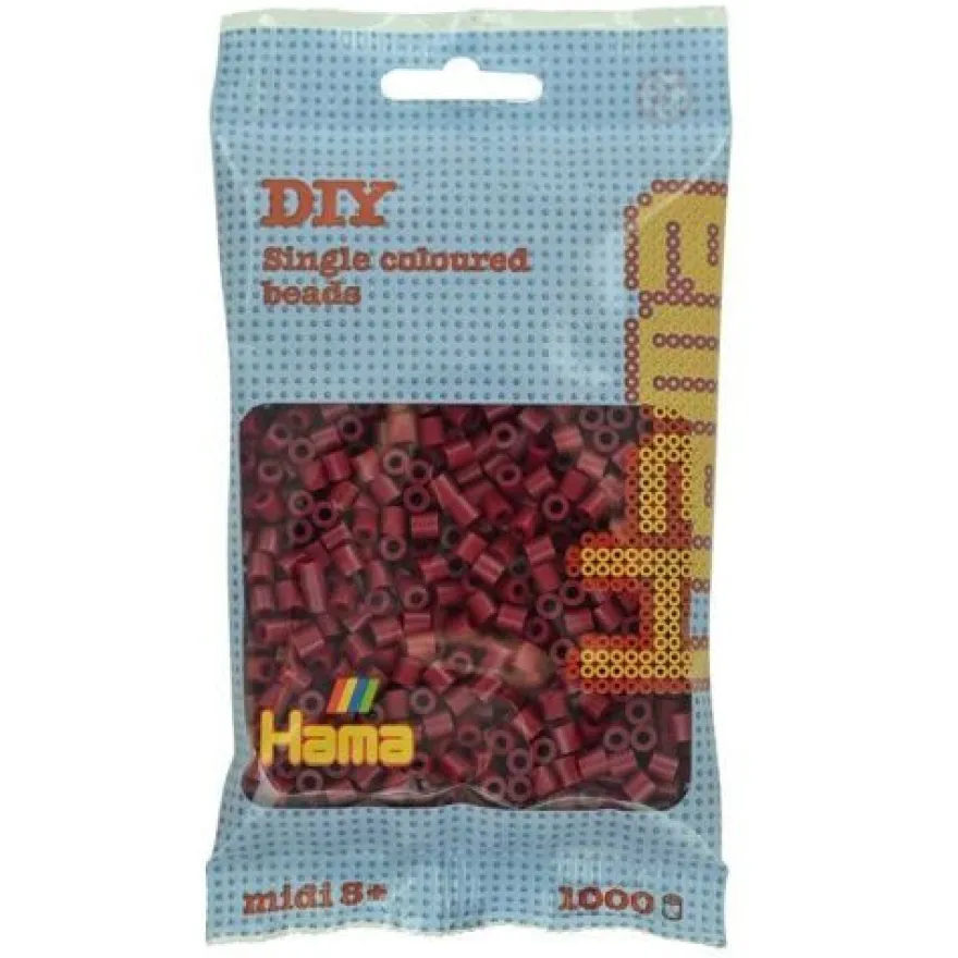 Hama® Bügelperlen Midi - Perlen Beutel dunkle Kirsche 1.000 Stück