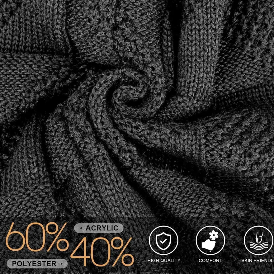 HAMUNI Unisex Strickmütze mit Fleece-Futter - Atmungsaktiv und warm für Herbst