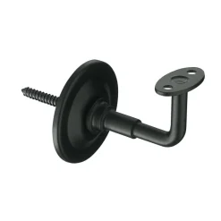 Handlaufhalter Handlaufstütze Wandhalter Metall Schwarz 74,5mm Stockschraube