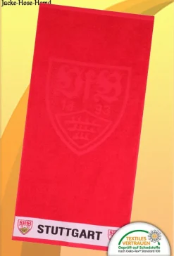Handtuch VfB Stuttgart Frottetuch Hoch Tief Rot Wappen Logo Gr: 50x100cm NEU
