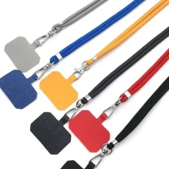 Handykette Universal zum Umhängen für jedes Handy schwarz + himmelblau
