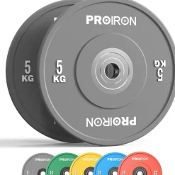 Hantelscheiben Olympic Bumper Plates 50mm Hartgummi 5-25kg 2 x 5KG