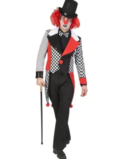 Harlekin Kostüm Herren Pierrot Oberteil Frack Clown Karneval Fasching Halloween