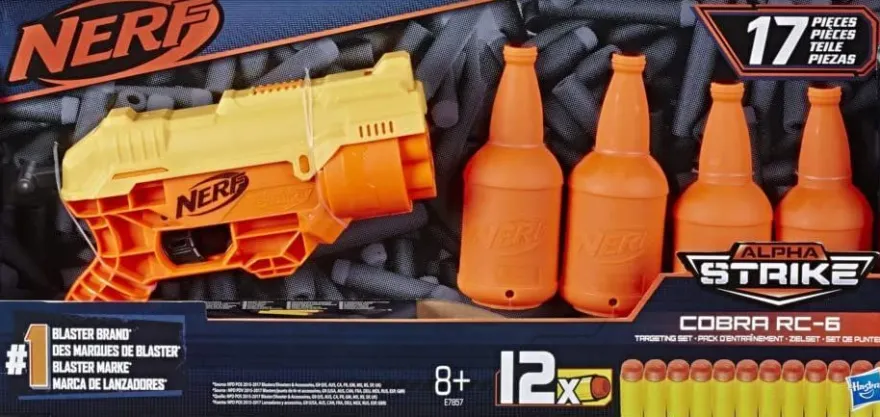 Hasbro - NERF Alpha Strike Cobra RC-6 Set Blaster Nerfgun Spielzeuggewehr Kinder