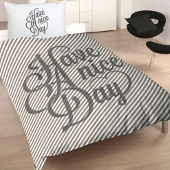Have A Nice Day Bettwäsche Linon / Renforcé Spruche Text Bettbezug
