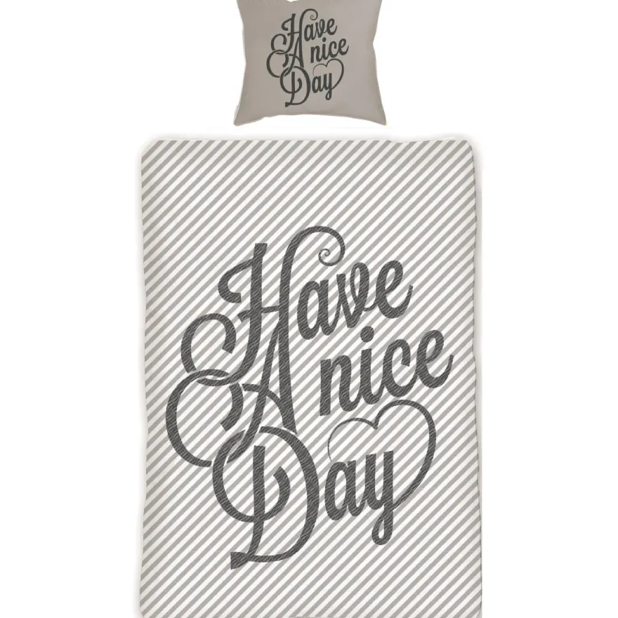 Have A Nice Day Bettwäsche Linon / Renforcé Spruche Text Bettbezug