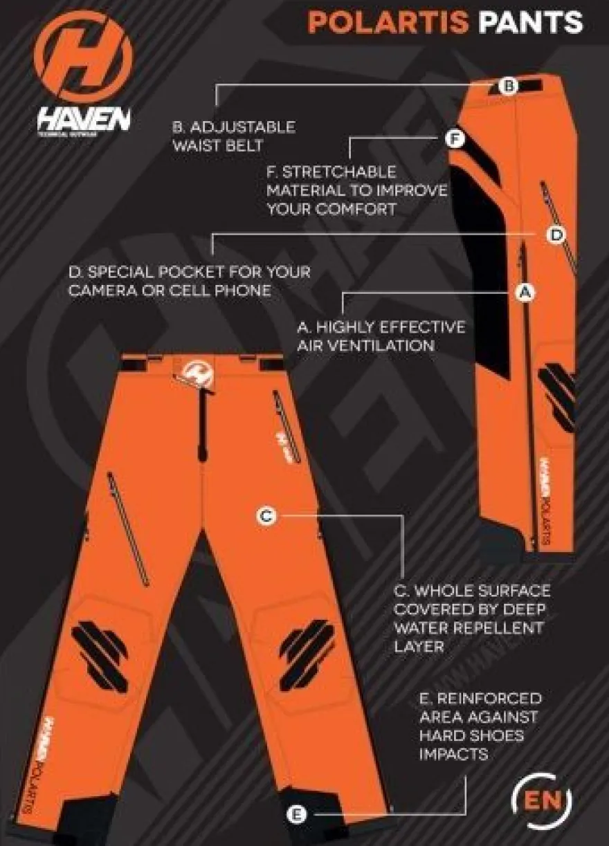 HAVEN Polartis Winterhose, Ski -, ander -, anglauf -, Hose Orange