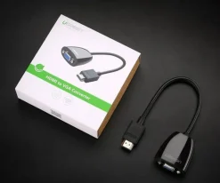 HDMI-Stecker auf VGA-Buchse FHD schwarzes Adapterkabel