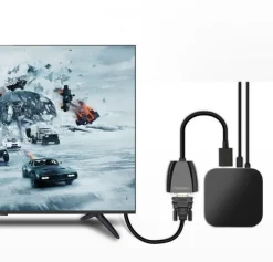 HDMI-Stecker auf VGA-Buchse FHD schwarzes Adapterkabel
