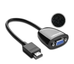 HDMI-Stecker auf VGA-Buchse FHD schwarzes Adapterkabel