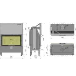 Heatro 81H Black Kamineinsatz mit Hebetür 12kW