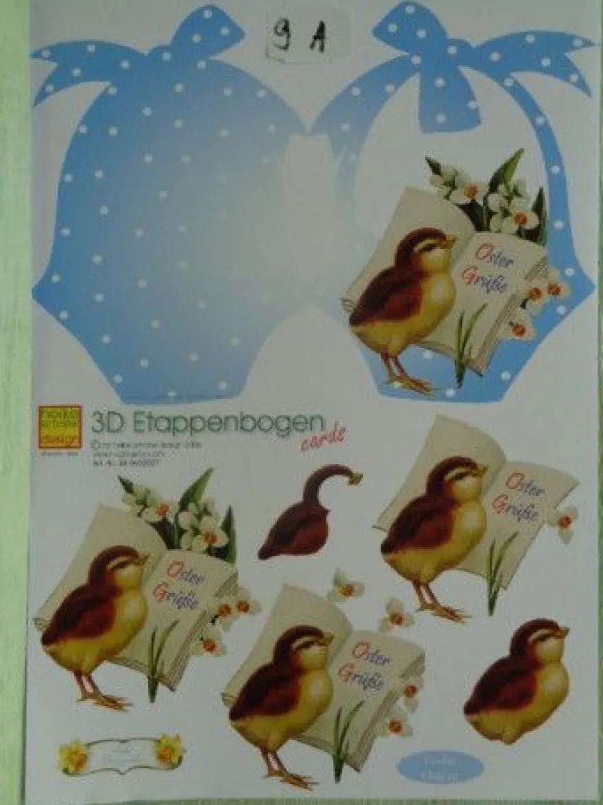 Heike Schäfer 3D Schneidebogen Etappenbogen cards Frohe Ostern