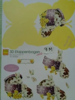 Heike Schäfer 3D Schneidebogen Etappenbogen cards Frohe Ostern
