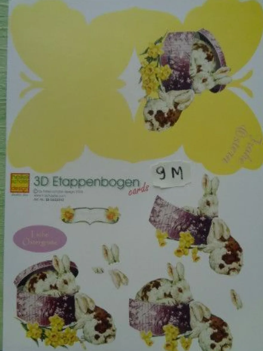 Heike Schäfer 3D Schneidebogen Etappenbogen cards Frohe Ostern