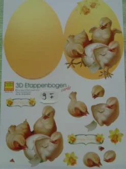 Heike Schäfer 3D Schneidebogen Etappenbogen cards Frohe Ostern